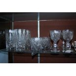 COLLECTION OF ASSORTED EDINBURGH CRYSTAL GLASSWARE INCLUDING WHISKY TUMBLERS, STEMMED WINE GLASSES
