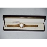 VINTAGE 9CT GOLD OMEGA AUTOMATIC SEAMASTER GENTS WRIST WATCH, WITH CHAMPAGNE COLOURED DIAL AND
