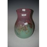 PINK AND GREEN VASART ART GLASS VASE