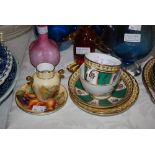 ASSORTED CERAMICS INCLUDING AYNSLEY ORCHID GOLD PIN DISH AND MATCHING BUD DISH, THREE NORITAKE