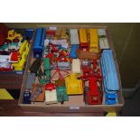 COLLECTION OF ASSORTED DINKY TOYS INCLUDING CAR TRANSPORTER, WEETABIX DELIVERY LORRY, SHELL CHEMICAL