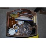 BOX - ASSORTED CERAMICS AND GLASSWARE