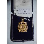 A 9CT GOLD SCOTTISH BOWLING ASSOCIATION MEDAL, 9.5 GRAMS