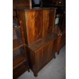 EARLY 20TH CENTURY MAHOGANY SIDE CABINET / FALL FRONT COAL SCUTTLE