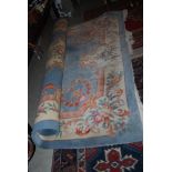 LARGE CHINESE BLUE GROUND CARPET