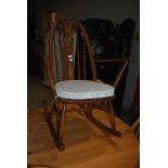 ERCOL BEECH WOOD ROCKING CHAIR