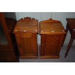 TWO VICTORIAN POT CUPBOARDS