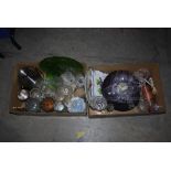 TWO BOXES - ASSORTED GLASSWARE AND CERAMICS