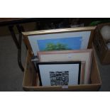 BOX - ASSORTED DECORATIVE PICTURES AND PRINTS