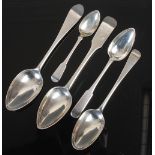 A group of late 18th/early 19th century Scottish provincial silver flatware, to include: a silver