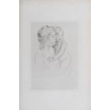 Pierre-Auguste Renoir (1841-1919) Portrait of Berthe Morisot etching, signed in the plate 11.5cm x