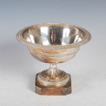 A mid 20th century white metal bon bon dish, the circular bowl with beaded and foliate cast edge,