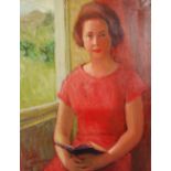 AR Avril J.D. Gilmore (fl.1957-1983) Portrait of Caroline Anne Hobson, aged 19 oil on canvas, signed