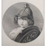 After Winterhalter The Amazon (Portrait of HRH The Princess Helena) print 30.5cm x 22cm together