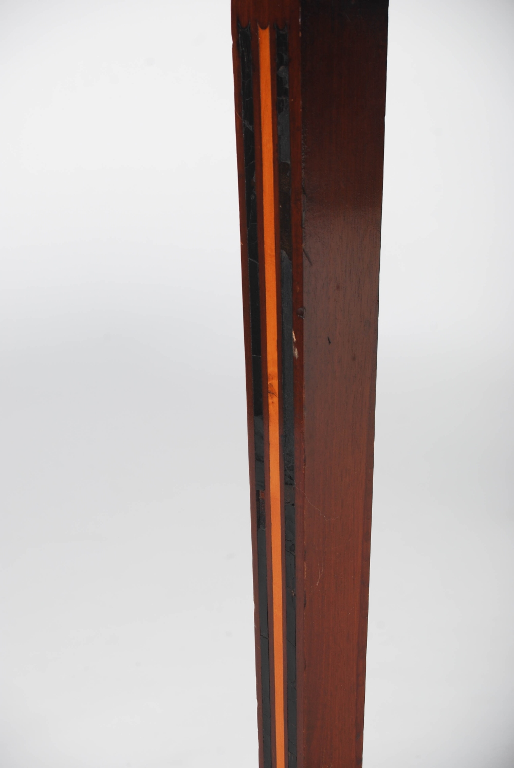 A George III mahogany boxwood and ebony lined side table, the rectangular top with boxwood lined - Image 10 of 14