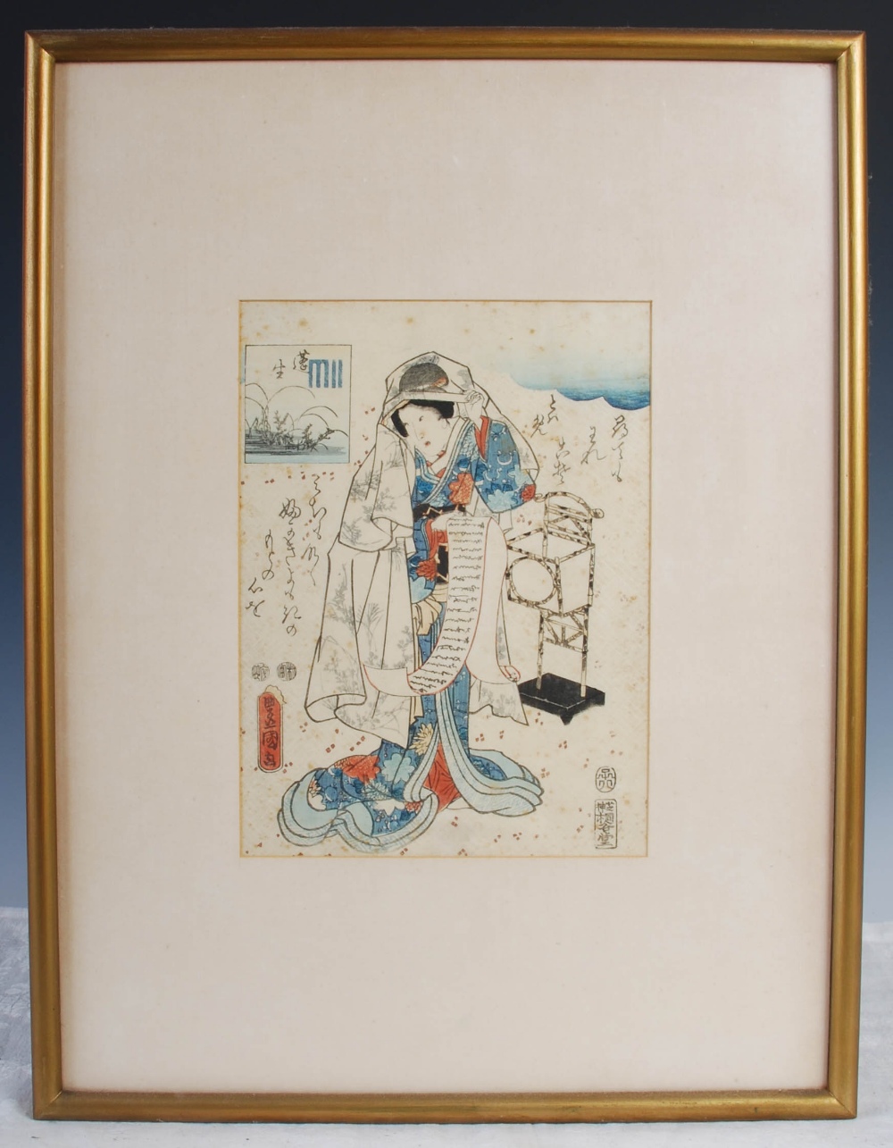 A group of three Japanese woodblock prints, Meiji Period, comprising; Toyohara Chikanobu (1838-1912) - Image 14 of 20