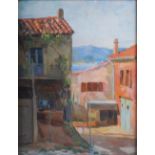 Violet Vicat Cole (b.1890) An Italian street scene oil on canvas board, signed lower left 44.5cm x