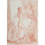 Circle of Sir William Russell Flint (1880-1969) Nude red chalk on paper 34cm x 24cm