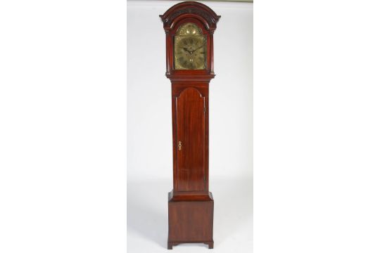 An 18th/early 19th century mahogany tall longcase clock, the brass dial with brass chapter ring - Image 1 of 10