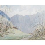 AR Martin Hardie CBE RE RI VPRI RSW (1875-1952) Mouthier, Eastern France watercolour, signed lower