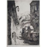 Alexander Langlands (fl.1922-1946) Matrei, Austrian Tyrol, 23.5cm x 17cm, two etchings Arbroath