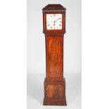 A 19th century mahogany longcase clock, Geo. Innes, Glasgow, the square silvered dial with Roman