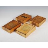 Four boxed wooden dissected puzzles by Darton of London, comprising: Asia, Africa neatly