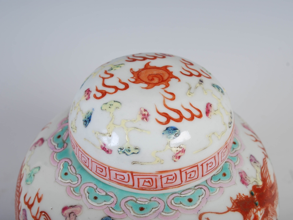 A Chinese porcelain yellow ground jar, Wang Bingrong, Qing Dynasty, decorated in relief with egret - Image 7 of 20