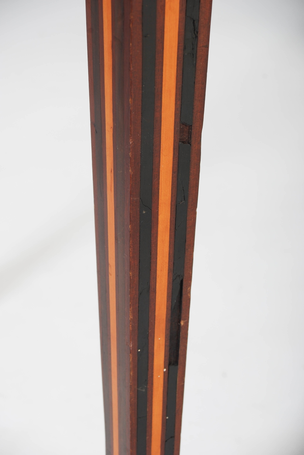 A George III mahogany boxwood and ebony lined side table, the rectangular top with boxwood lined - Image 9 of 14