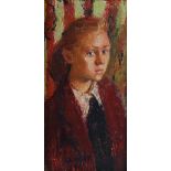 AR Avril J.D. Gilmore (fl.1957-1983) Portrait of Jane oil on board, signed and dated '58 upper