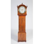 An early 19th century mahogany and boxwood lined longcase clock, makers name indistinct,