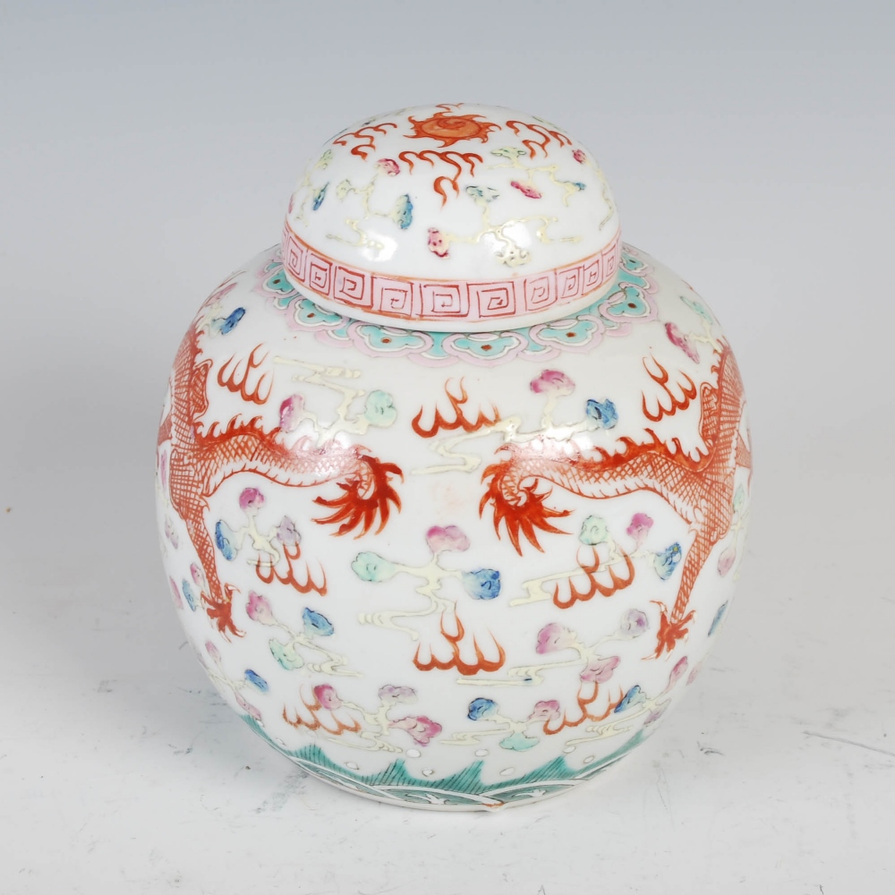 A Chinese porcelain yellow ground jar, Wang Bingrong, Qing Dynasty, decorated in relief with egret - Image 4 of 20