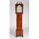 A George III mahogany longcase clock, John Mercer, Liverpool, the enamelled dial with Arabic and