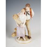 A late 19th/early 20th century Meissen porcelain figure group emblematic of the harvest, modelled