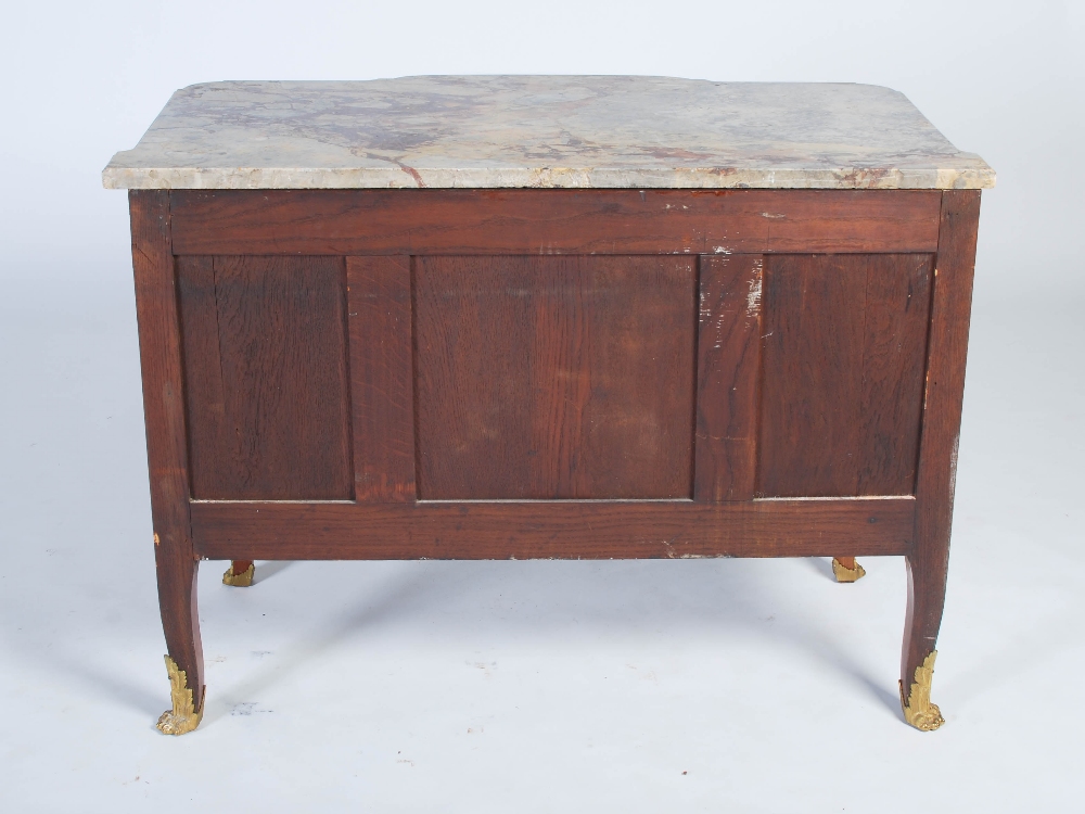 A late 19th century French kingwood, parquetry and gilt metal mounted Transitional style commode, - Image 10 of 11