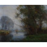 AR William Miller Frazer RSA (1864-1961) A river scene, Suffolk oil on canvas, signed lower right