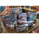 9 x New Lego Technic kits - 42074, 42084, 42088, 42091, 42092, 42103, 42104, 42106 & 42108