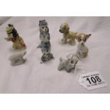 Collection of small animal figures to include Disney