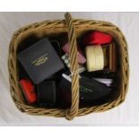 Basket of jewellery boxes