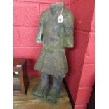 Early Chinese soldier figure - headless (Possibly terracotta) - H: 85cm