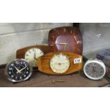 Collection of vintage mantle clocks