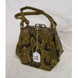 Snakeskin handbag