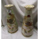 Pair of vases - Crown Devon Lustrine Fieldings - Depicting Mermaid