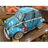 Oil can sculpture - Volkswagen Beetle beer cooler - Original creator Aaron Jackson - L: 97