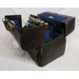 Fitted ladies travelling trunk with silver top bottles