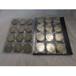 Collection of coins in folder