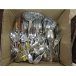 Collection of silver plate cutlery etc