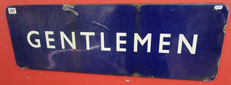 Enamel sign - GENTLEMEN - 91cm x 31cm