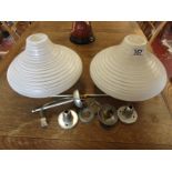 Pair of 1950's shade with fittings