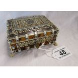 Tortoiseshell & ivory mounted trinket box